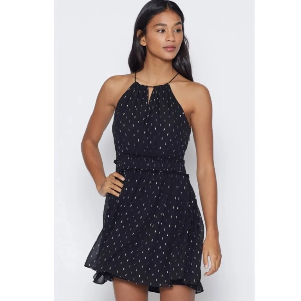 Joie Althia Metallic Embroidered Silk Dress - Picture 6 of 16